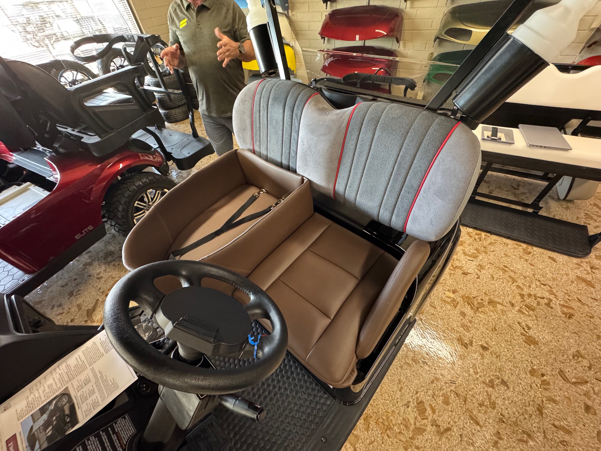 Picture of Seat - Custom Pet seat, Golf Cart Seat for Dogs, Leash attachment. Safe and Secure!